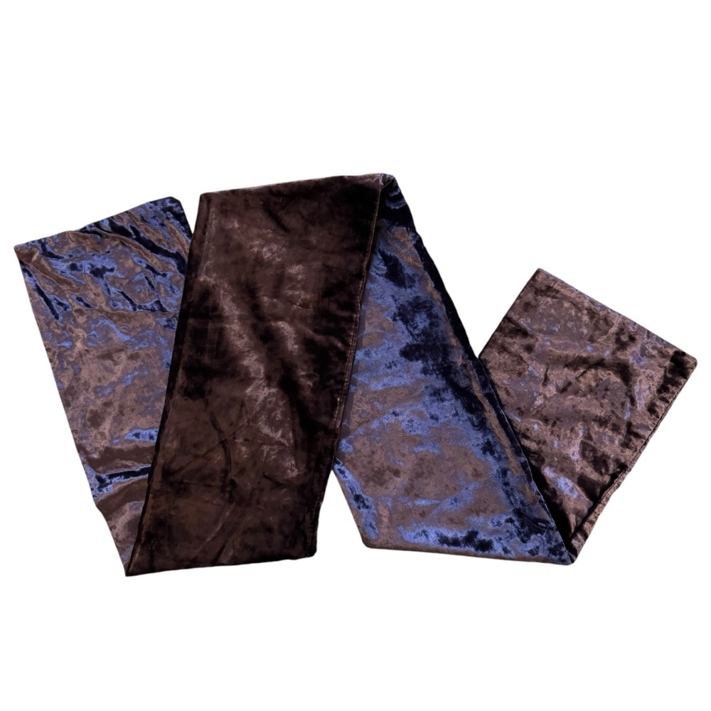 Calver & Wilson England Purple Crushed Velvet 2 Layer Formal Scarf 8” x 66”